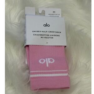 ALO Half Crew Sock Pink Size-medium